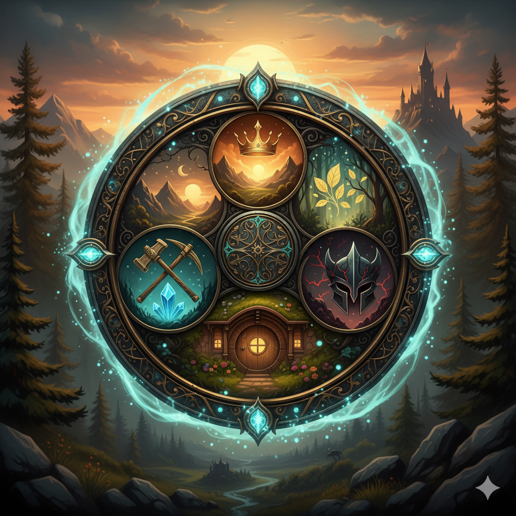 Klassische Fantasyvölker. Ein von der KI entworfenes Symbolbild.