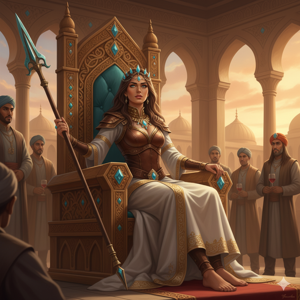 Junaia als Herrscherin in Misrox