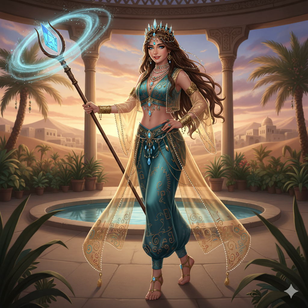 Junaia als Prinzessin in den Misroxer Palästen