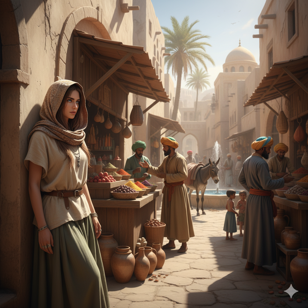 Junaia anonym in den Gassen von Misrox