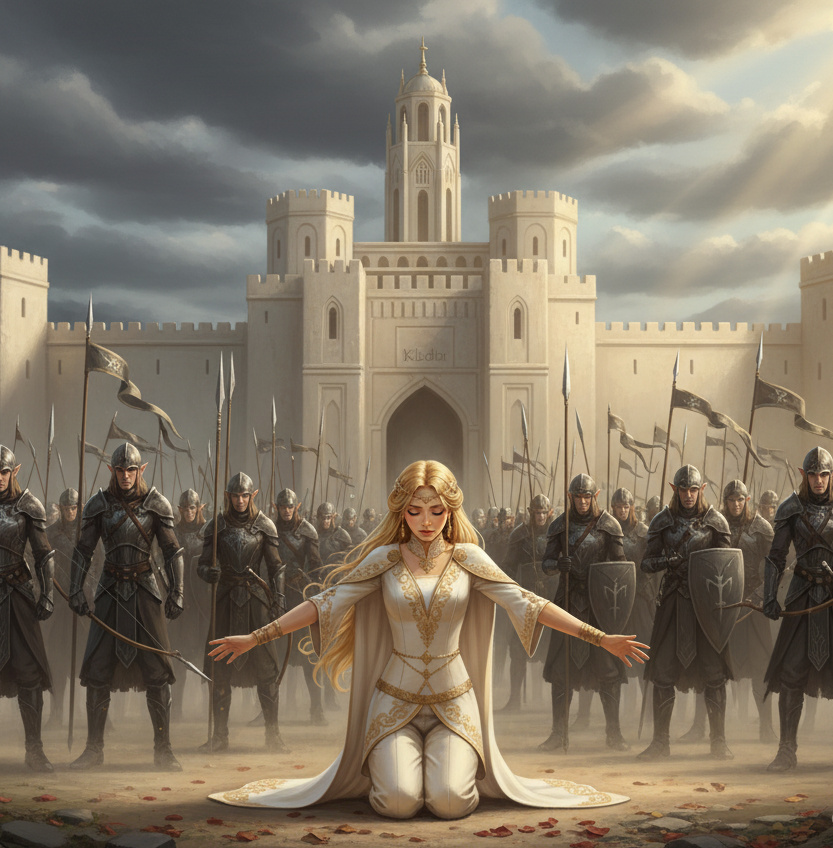 Lida stellt sich schützend vor Kilodin und bietet sich als Geisel an